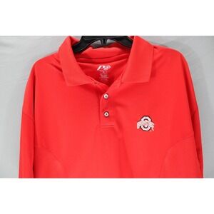 Ohio State University Polo Golf Shirt Polyetser Red Size XL P2 Brand